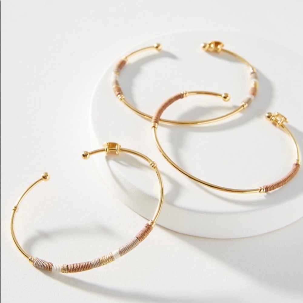 COPY - Gas bijoux 24KGold plated set of 3 bracele…